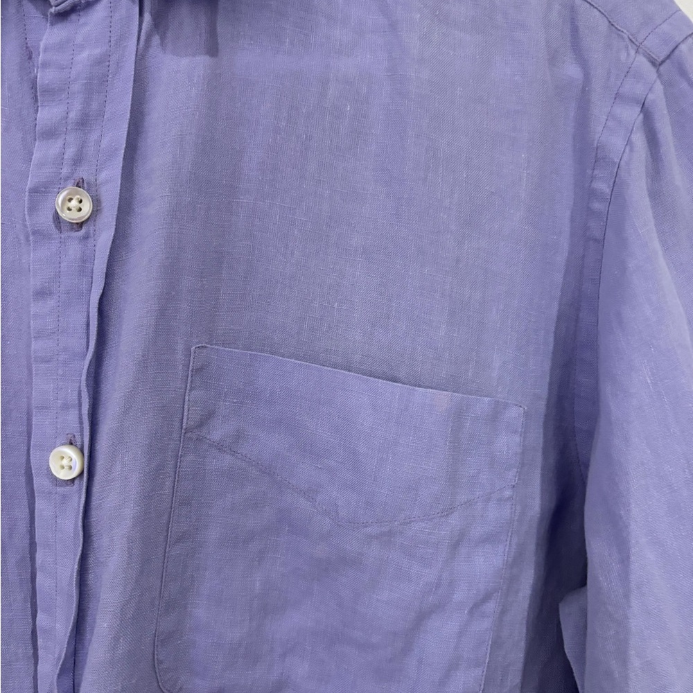 Ralph Lauren Purple Label Linen Shirt 15.5 - Picture 3 of 7